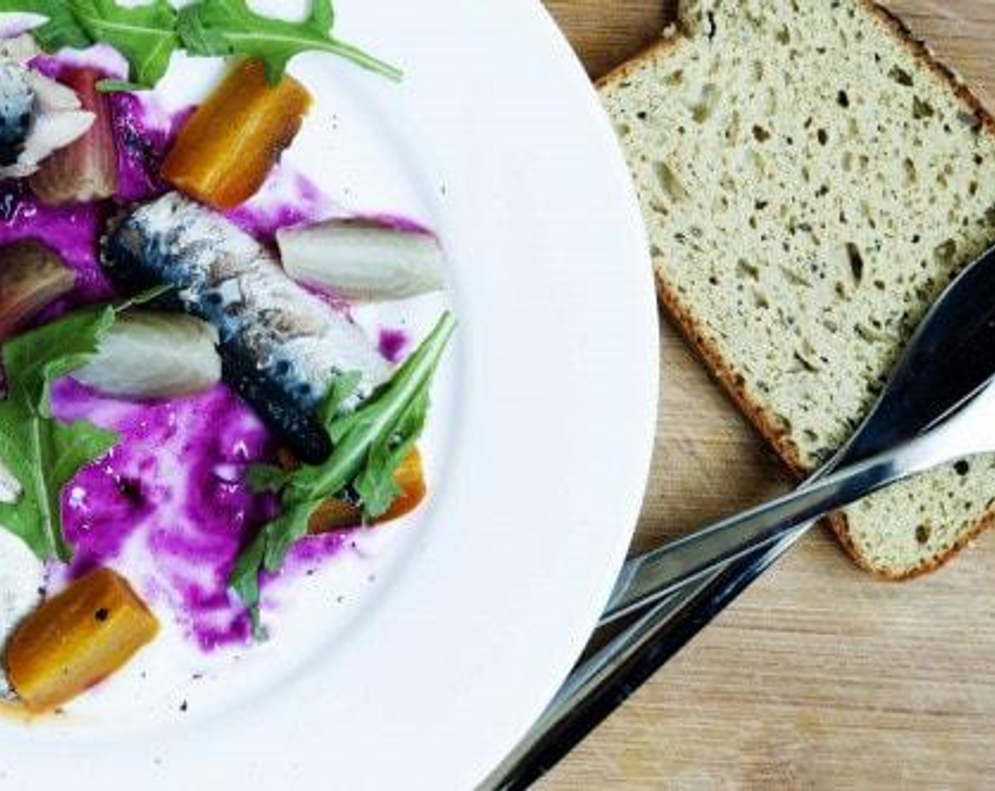 Creamy Beets and Sardines Salad