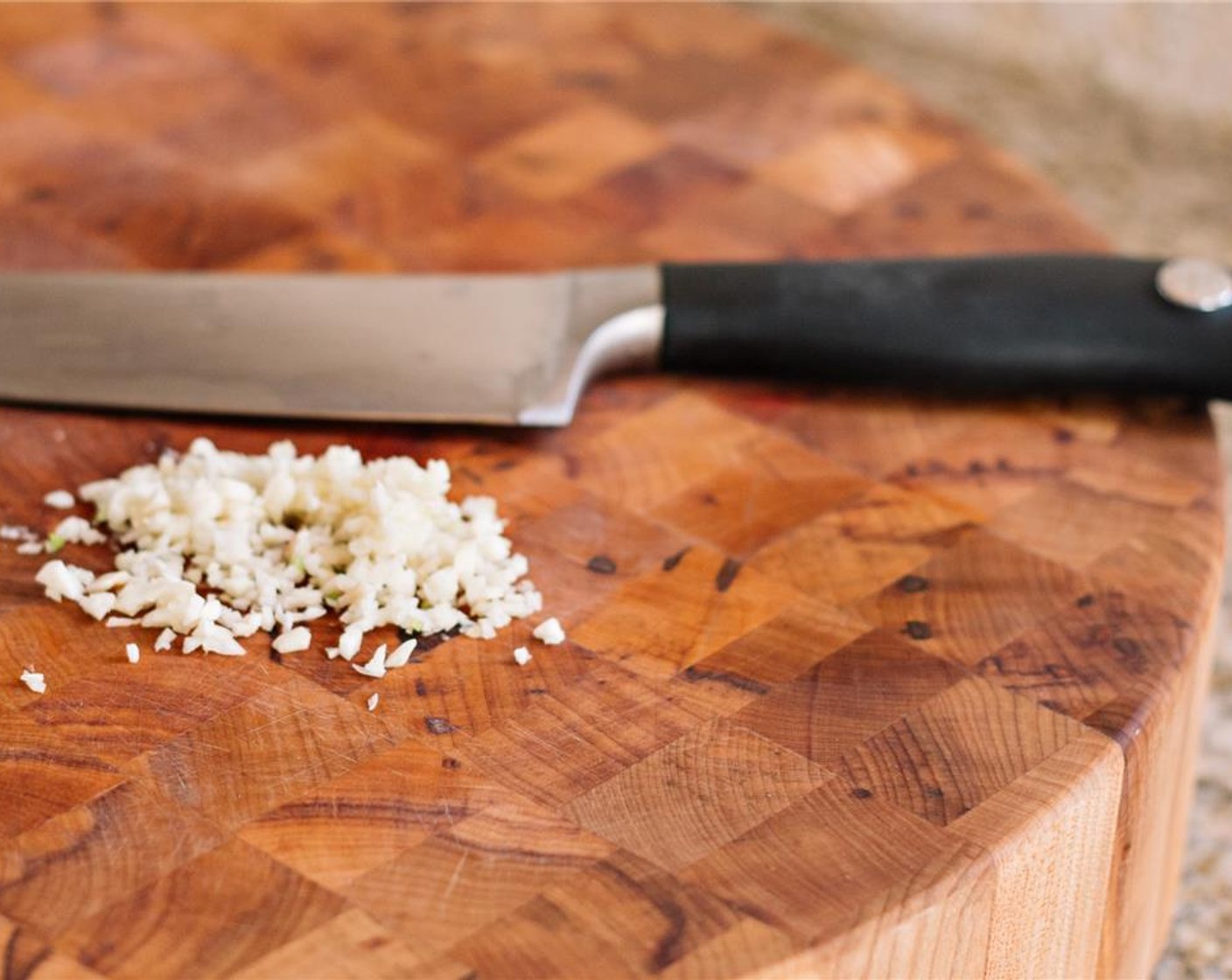 step 1 Mince the Garlic (2 cloves).