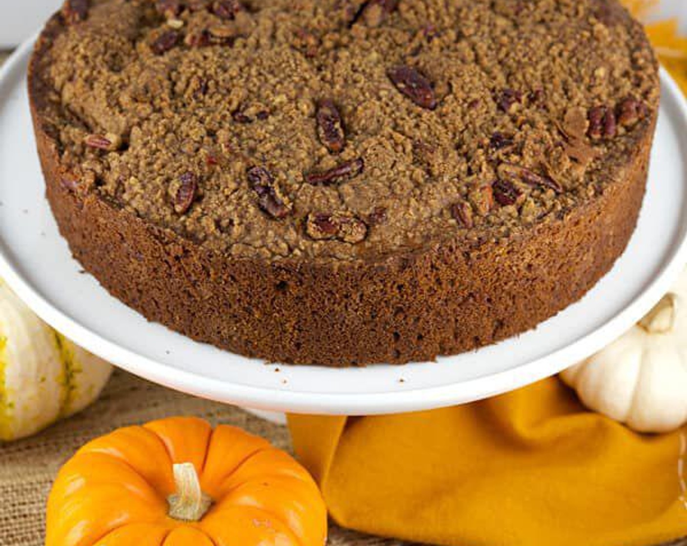 Pumpkin Pecan Streusel Coffee Cake