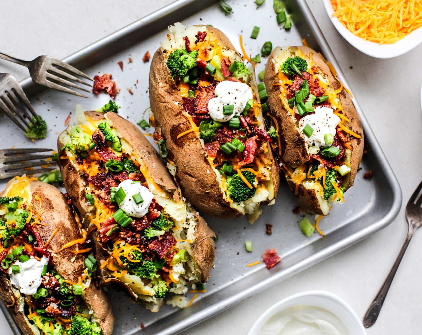 Instant Pot Broccoli, Cheese, and Bacon Stuffed Potatoes