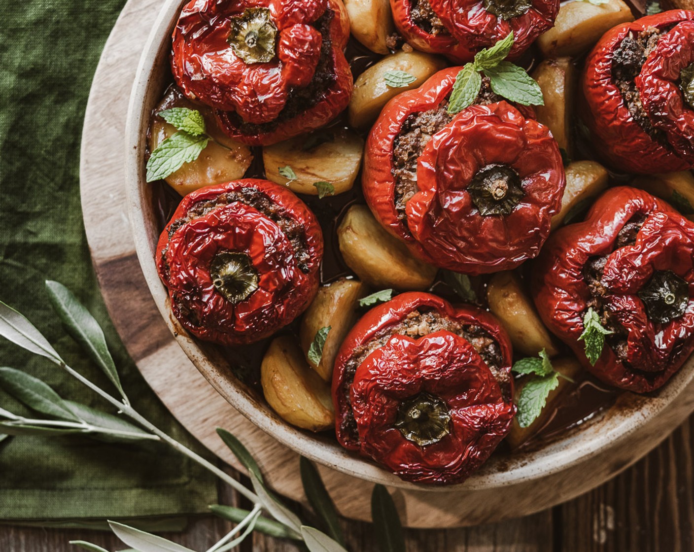 Cauliflower Rice Stuffed Peppers