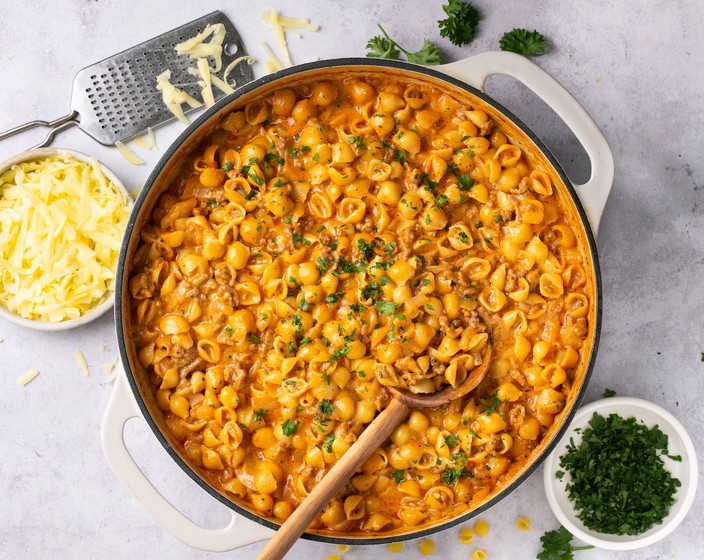 Creamy Beef and Shells Recipe | SideChef
