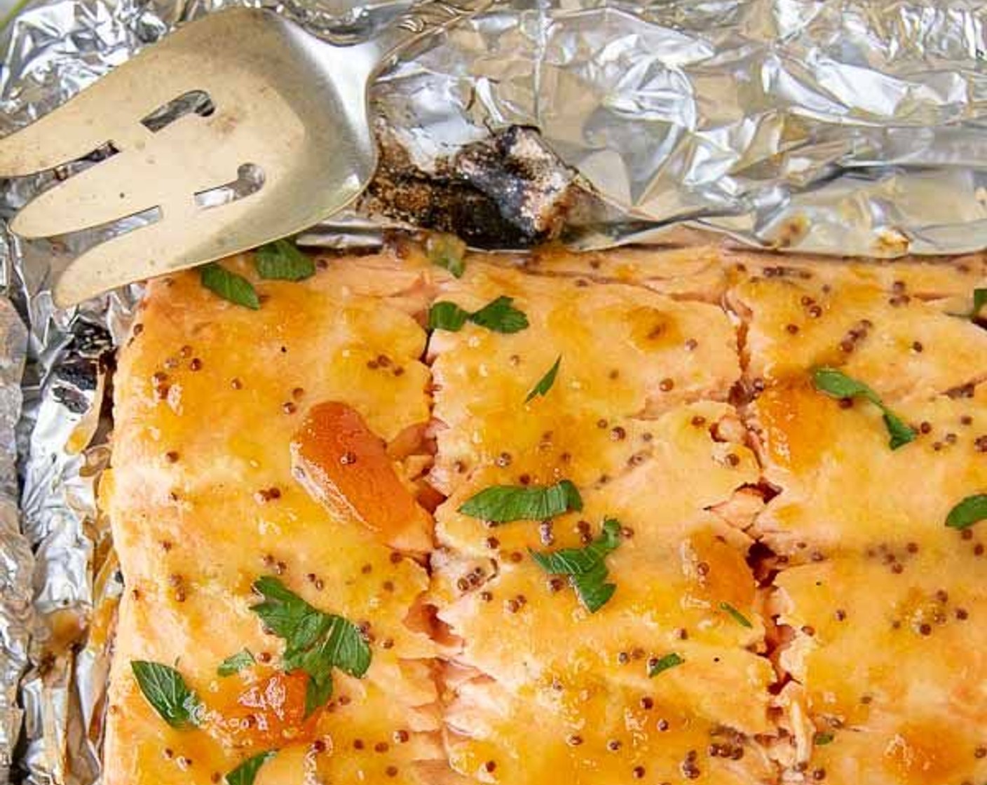 step 5 Open foil, brush reserved marinade on top and broil for 1-2 minutes, or until salmon is cooked completely and top starts to bubble. Serve immediately.