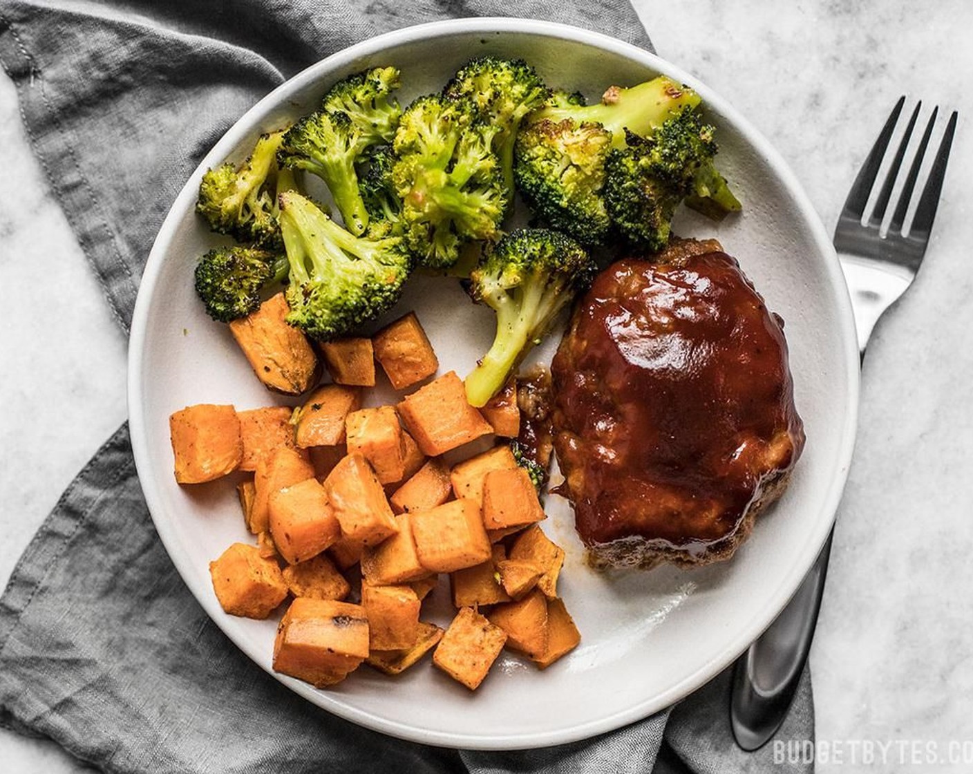 Sheet Pan BBQ Meatloaf Dinner