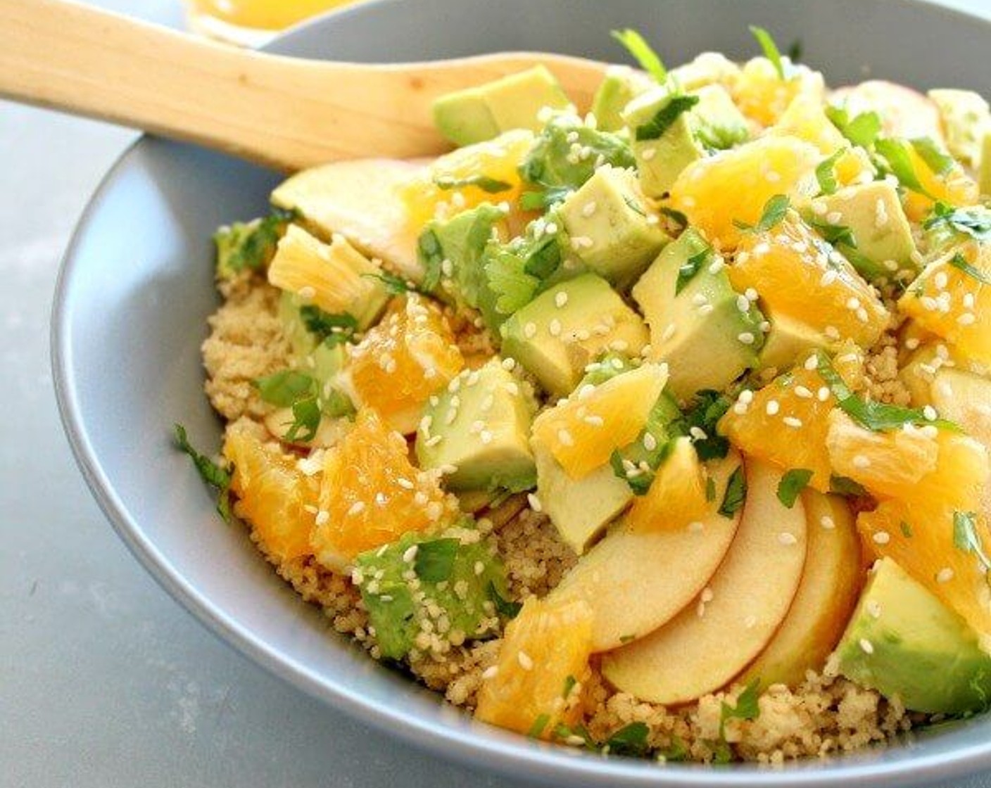 Zingy Avocado Citrus Couscous Salad