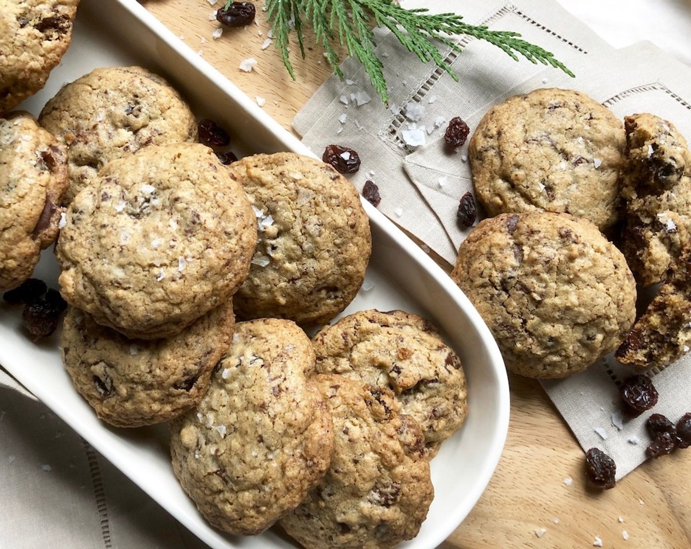 Salted Oatmeal Chocolate Chunk Cookies