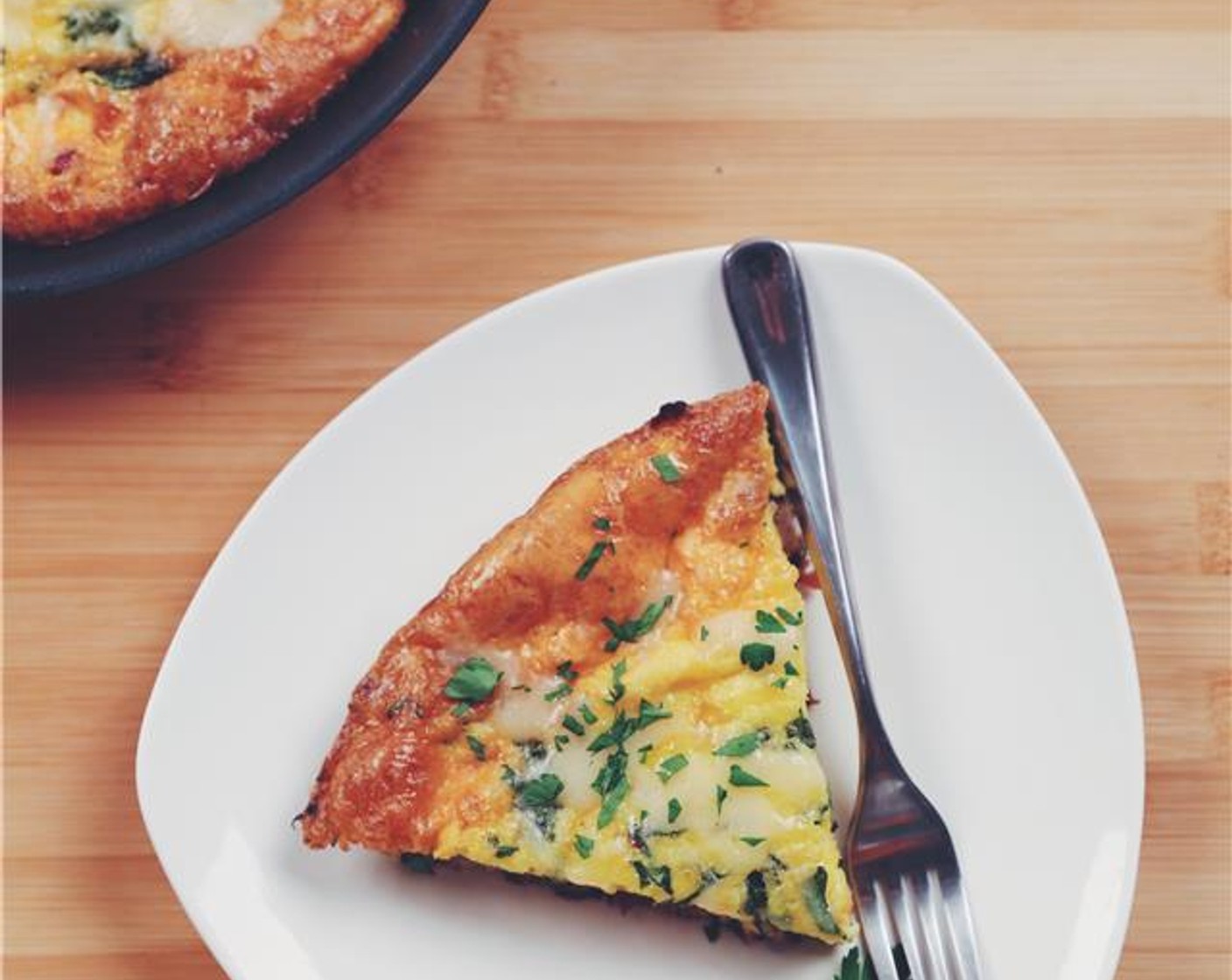 Arugula, Shiitake and Bacon Frittata