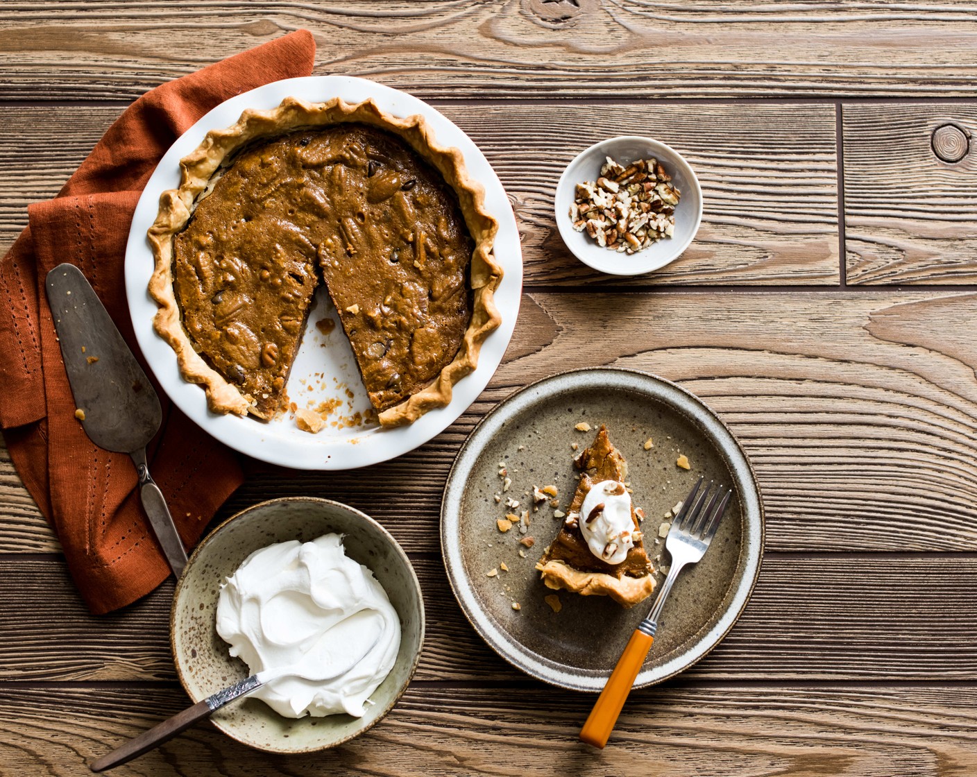 Chocolate Dulce de Leche Pecan Pie