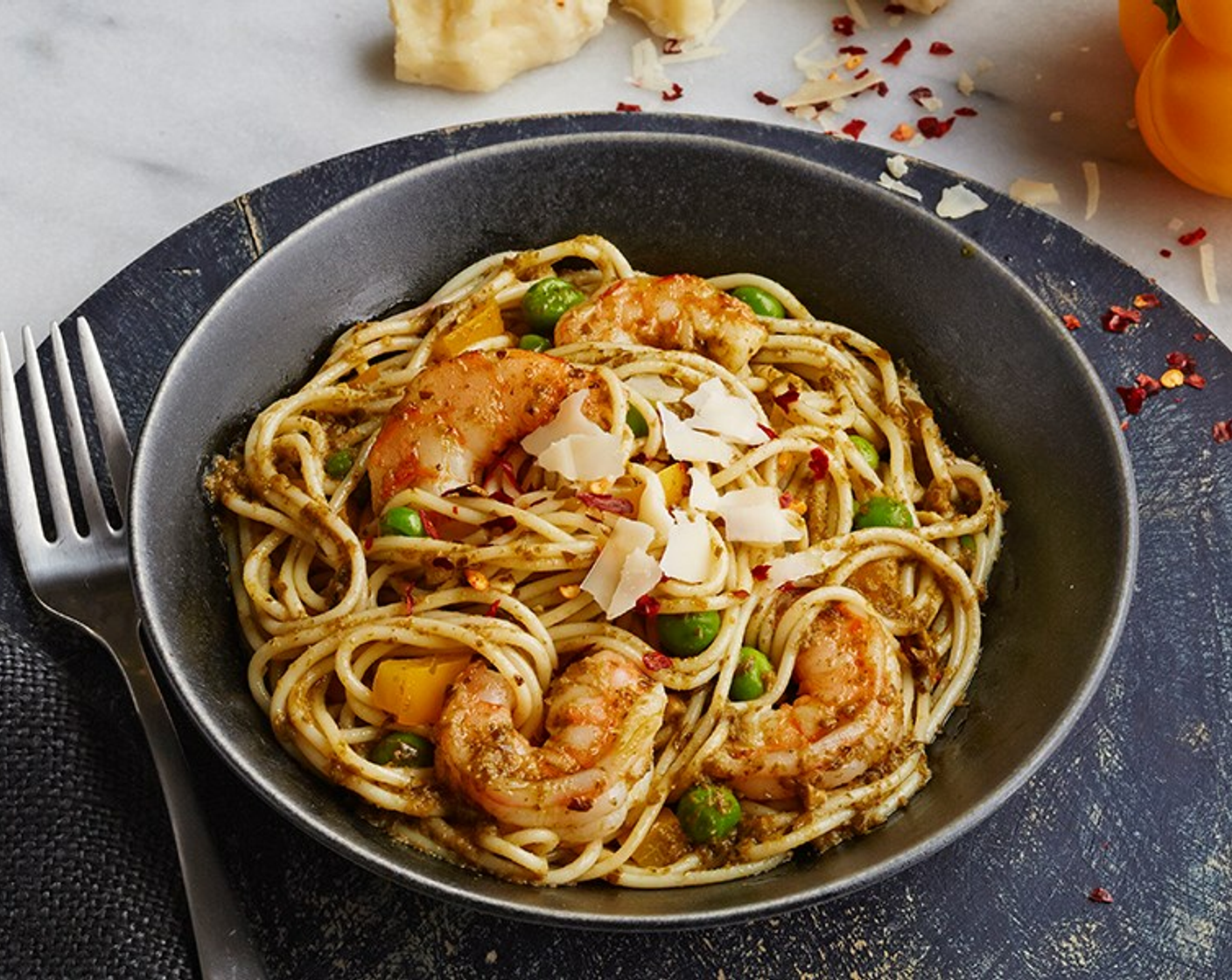 Barilla® Pesto and Shrimp Pasta Bowl