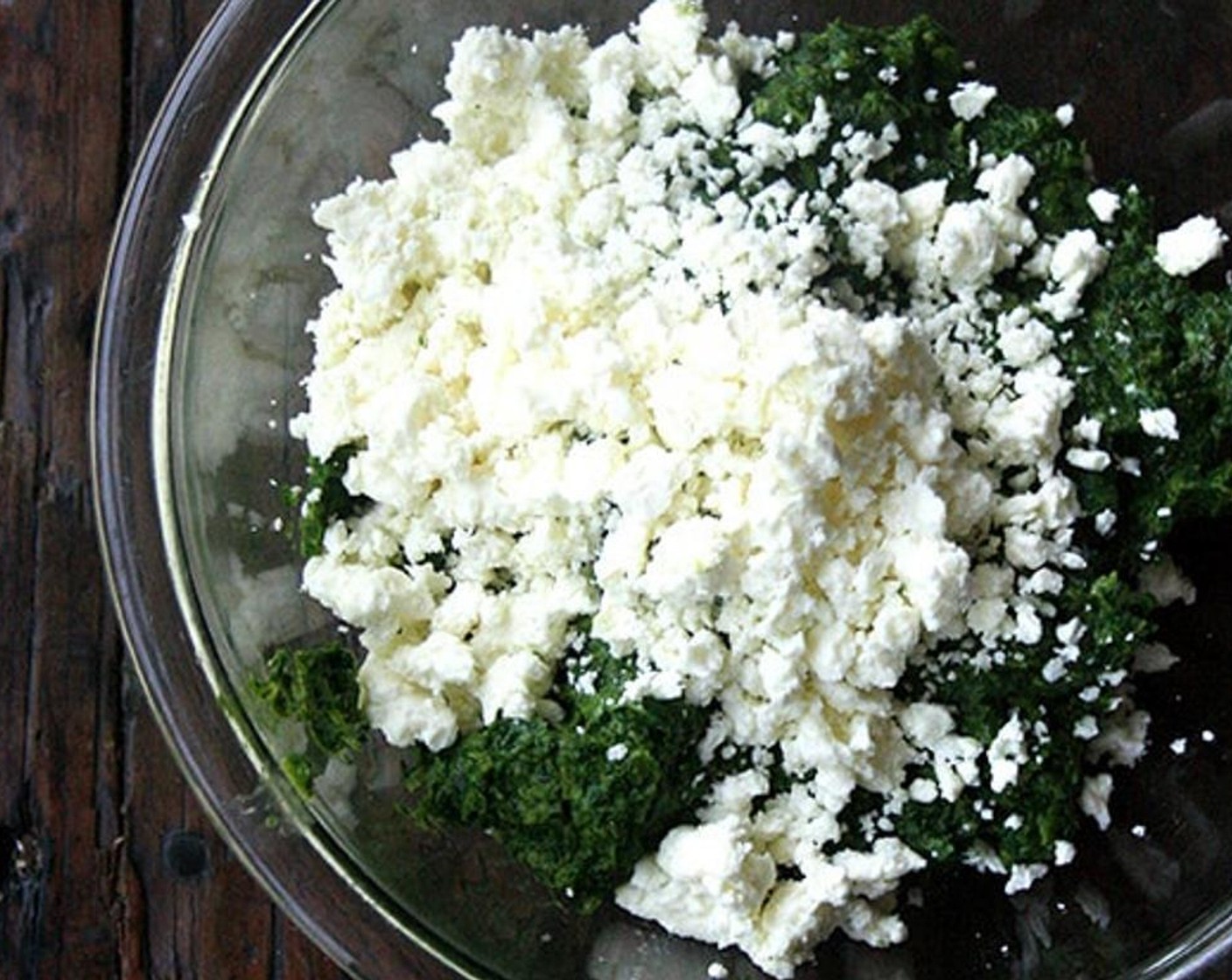 step 5 Fold in Feta Cheese (1/2 cup) by hand.