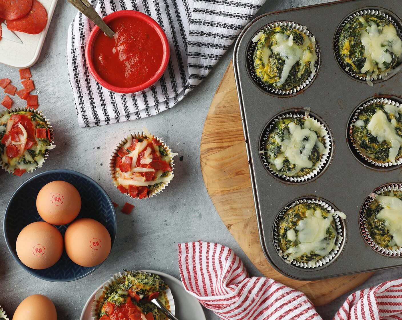 Pizza-Style Egg Bytes