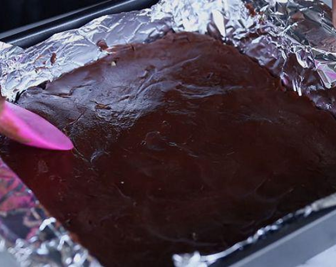 step 4 Pour into prepared baking pan; refrigerate for 2 hours or until firm. Lift from pan; remove foil. Cut into desired pieces.