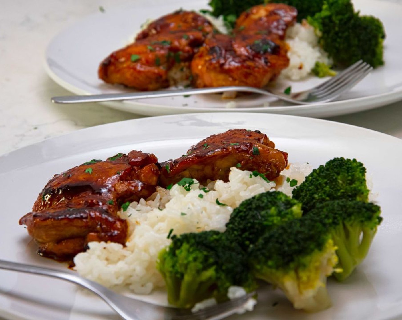 Sweet and Spicy Glazed Chicken Thighs