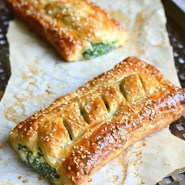 Spinach Puff Pastry Rolls with Feta & Ricotta Recipe | SideChef