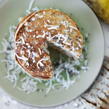 5 Ingredient Coconut and Chia Pancakes Recipe | SideChef