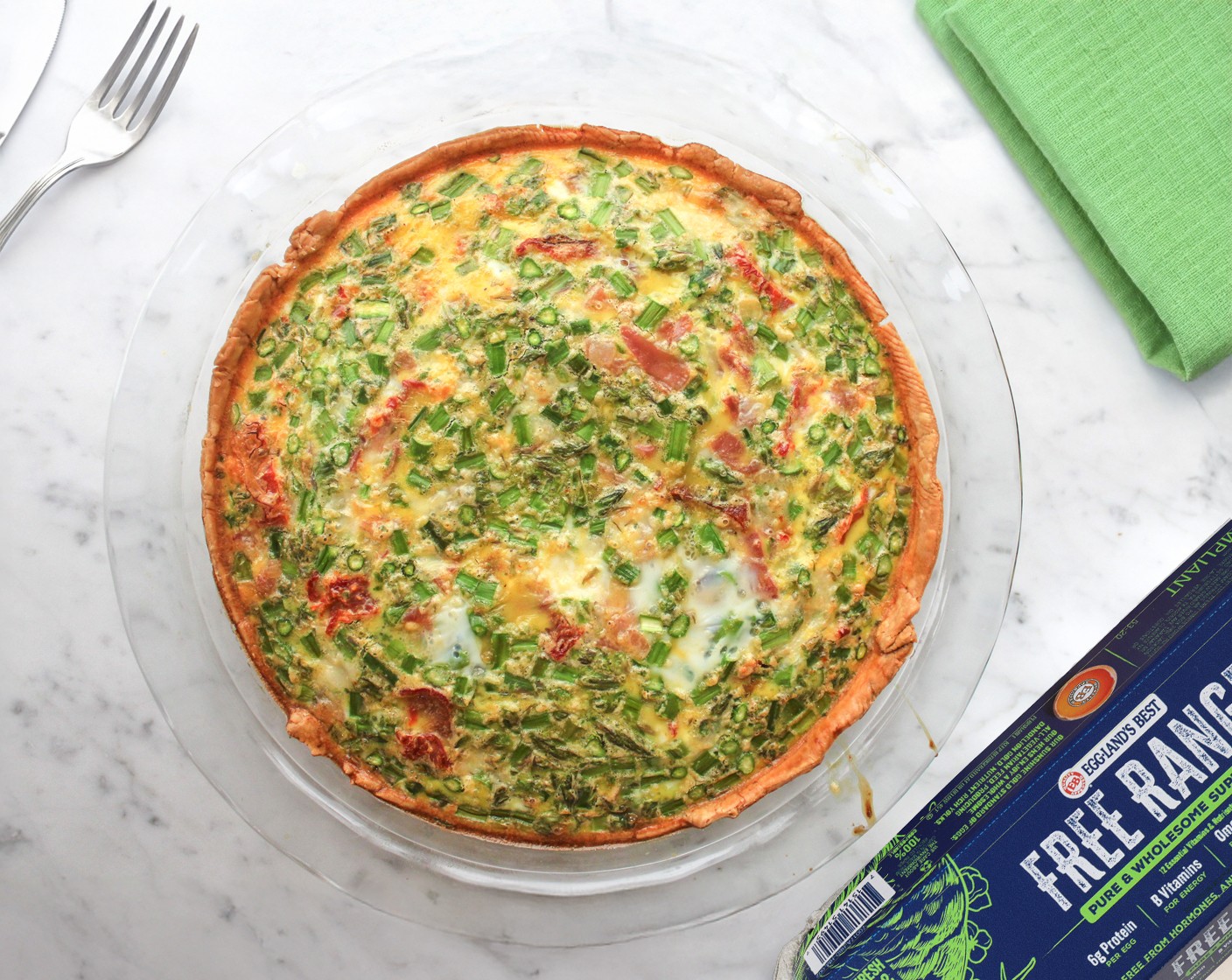 step 7 Remove from oven and let quiche sit for 5-10 minutes before serving.