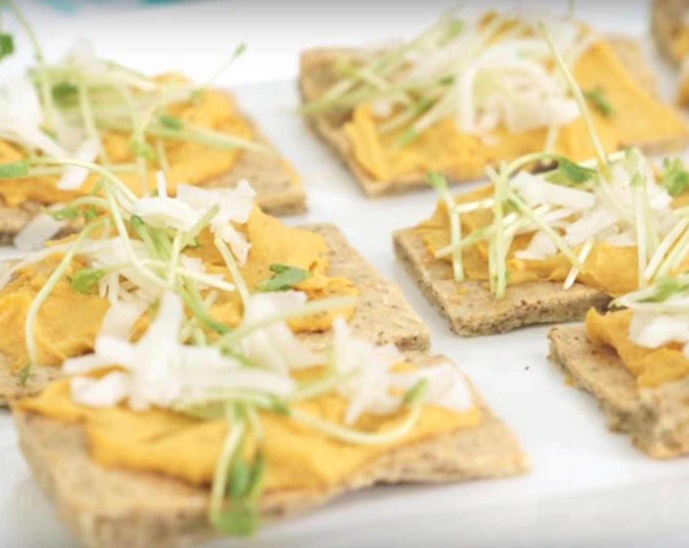 Almond Rosemary Flatbread and Sweet Potato Hummus