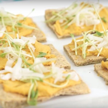 Almond Rosemary Flatbread and Sweet Potato Hummus Recipe | SideChef