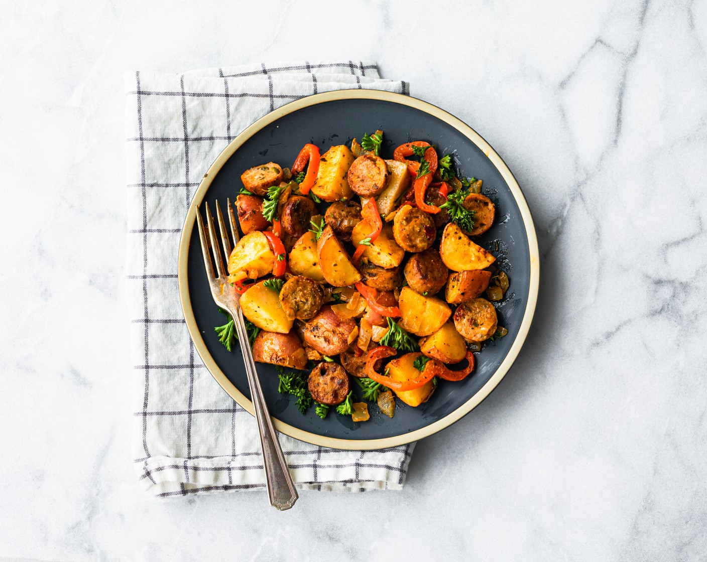 Sheet Pan Sausage Potato Tray Bake