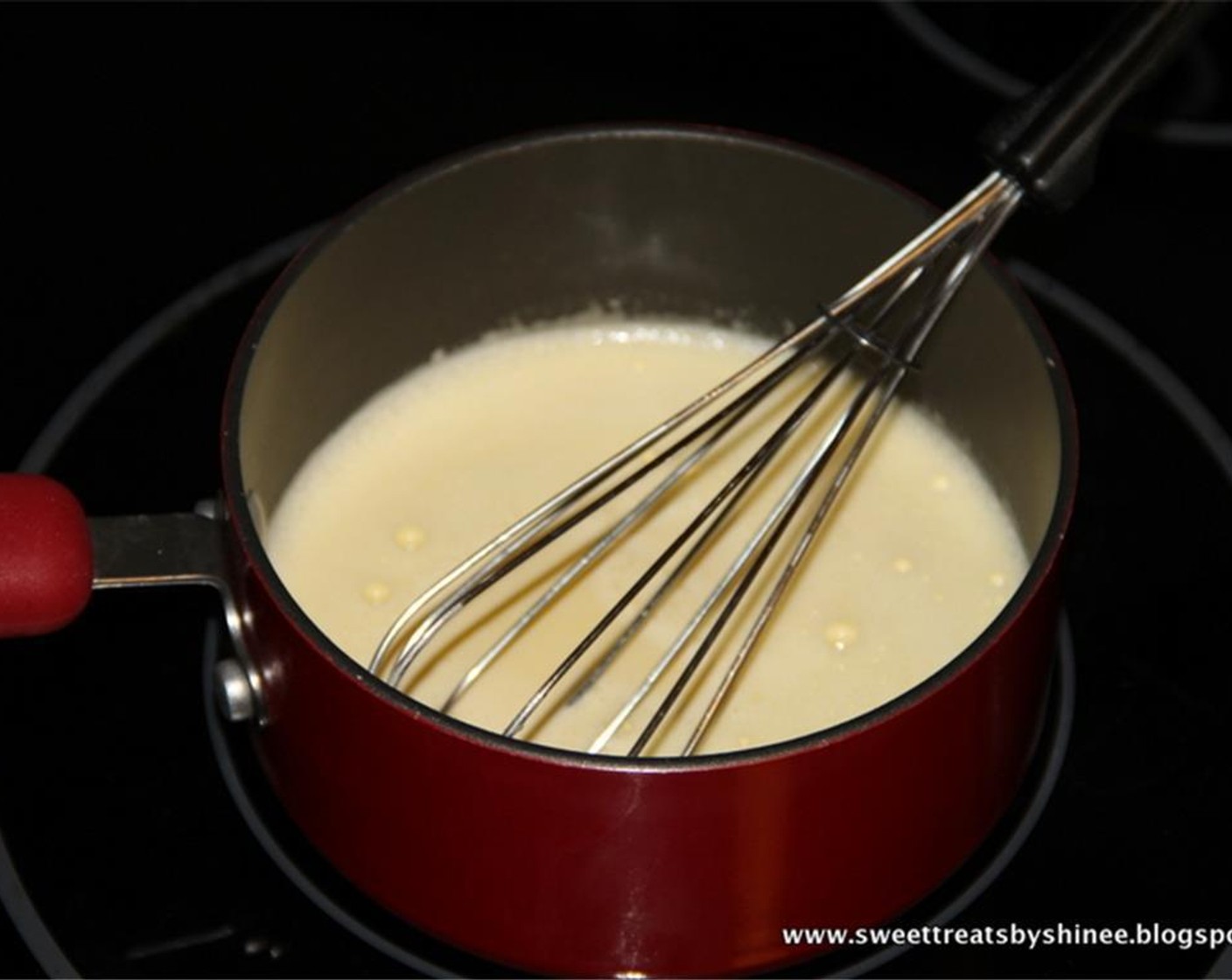 step 4 Transfer the egg yolk mixture into a small saucepan and heat over low heat, stirring frequently. Continue to cook until it’s thick like pudding. Transfer the mixture back to the bowl and bring it to room temperature.