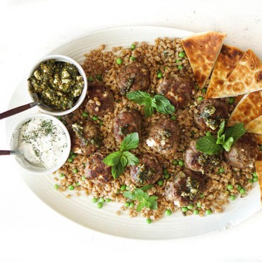 Mediterranean Lamb Meatballs & Farro Recipe | SideChef