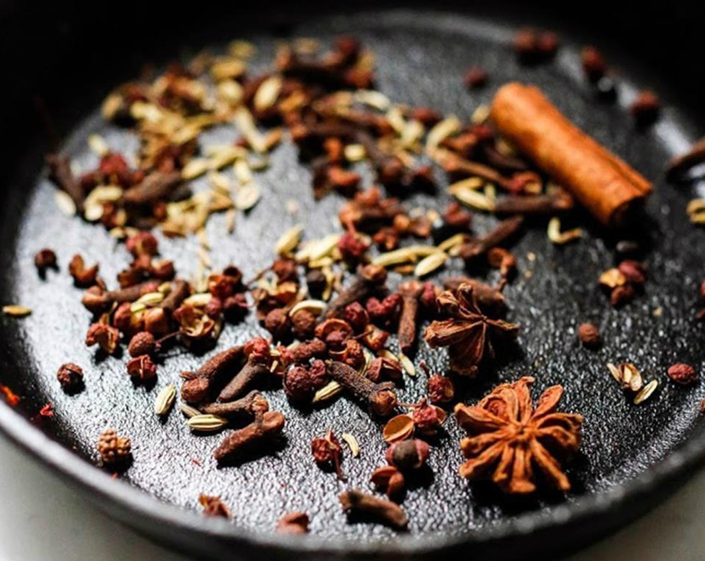 step 1 To make the Chinese Five Spice Powder, toast the Cinnamon Sticks (2 in), Whole Clove (1/2 Tbsp), Fennel Seeds (1/2 Tbsp), Star Anise (2), and Sichuan Peppercorns (1/2 Tbsp) in a skillet over medium heat until just fragrant, 1 to 2 minutes only.
