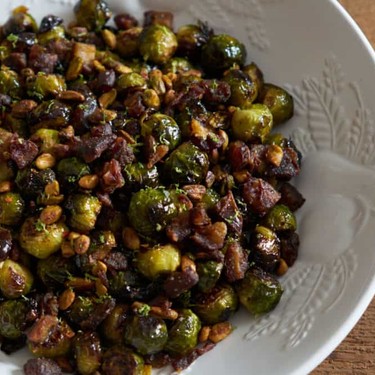 Roasted Brussels Sprouts with Pistachios, Dates, and Lime Recipe | SideChef