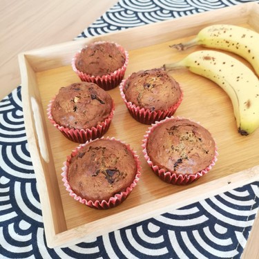 Dark Chocolate Banana Muffin Recipe | SideChef