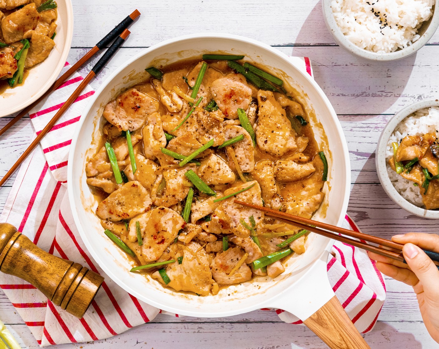 Stir Fry Pork with Ginger and Scallion