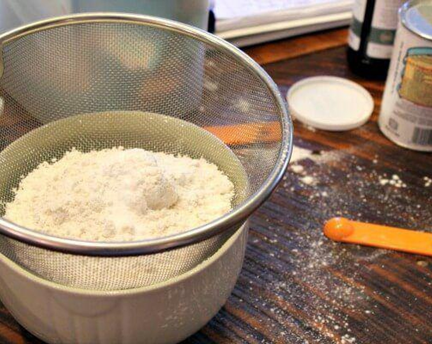 step 4 In a small bowl, sift All-Purpose Flour (1 cup), Baking Powder (1 tsp), Baking Soda (1/4 tsp) and Salt (1/4 tsp).