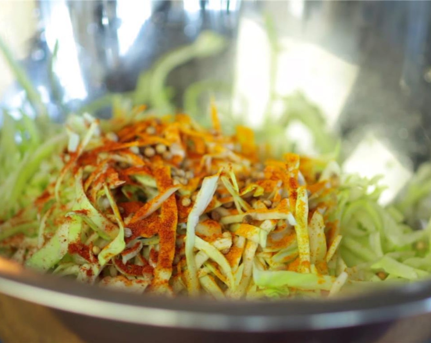 step 4 Add Ground Turmeric (1 Tbsp), Whole Coriander Seeds (1/2 tsp), and Cayenne Pepper (1/4 tsp) and mix well.