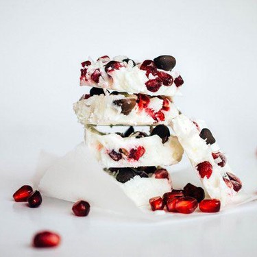 Frozen Yogurt Bark with Pomegranate & Dark Chocolate Recipe | SideChef