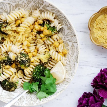 Lemon Roasted Broccoli and Chickpea Pasta Recipe | SideChef