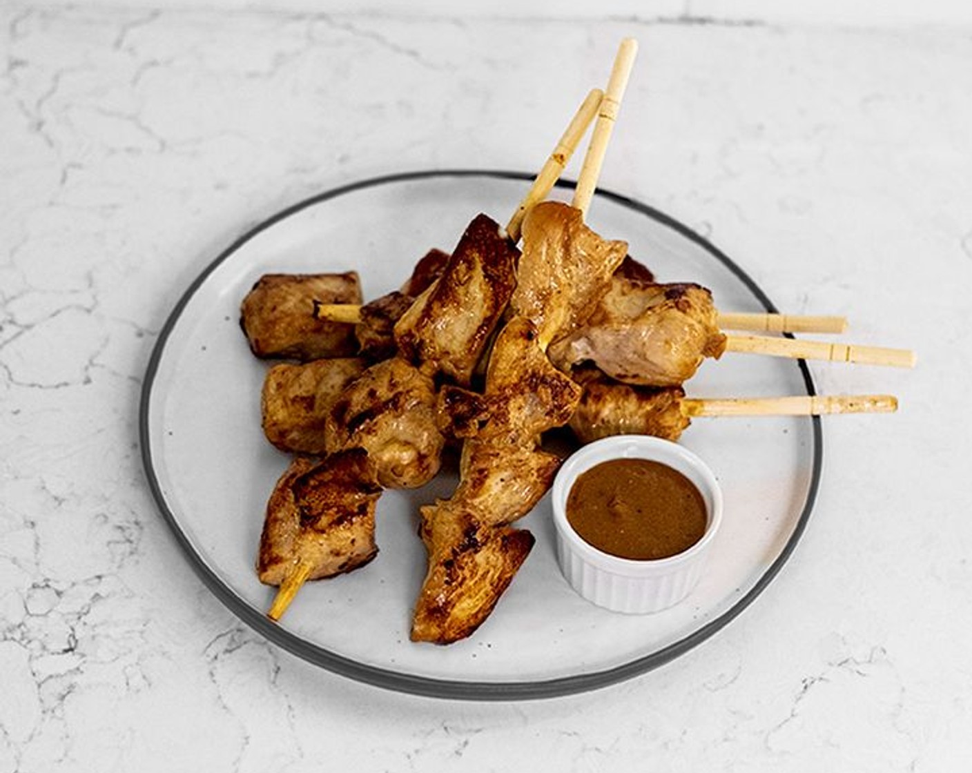 Thai-Style Chicken Skewers with Peanut Sauce