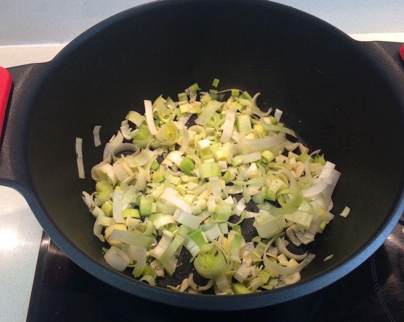 step 6 Add leeks, potatoes, and garlic and cook until vegetables are softened, about 5 to 10 minutes.