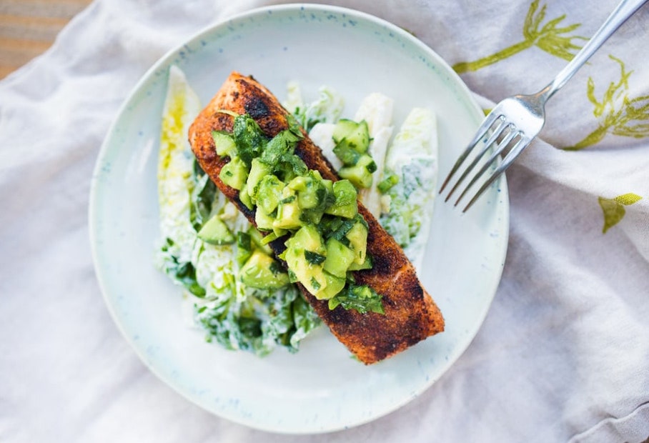 Mexican Grilled Salmon with Avocado Salsa Recipe SideChef