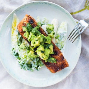 Mexican Grilled Salmon with Avocado Salsa Recipe | SideChef