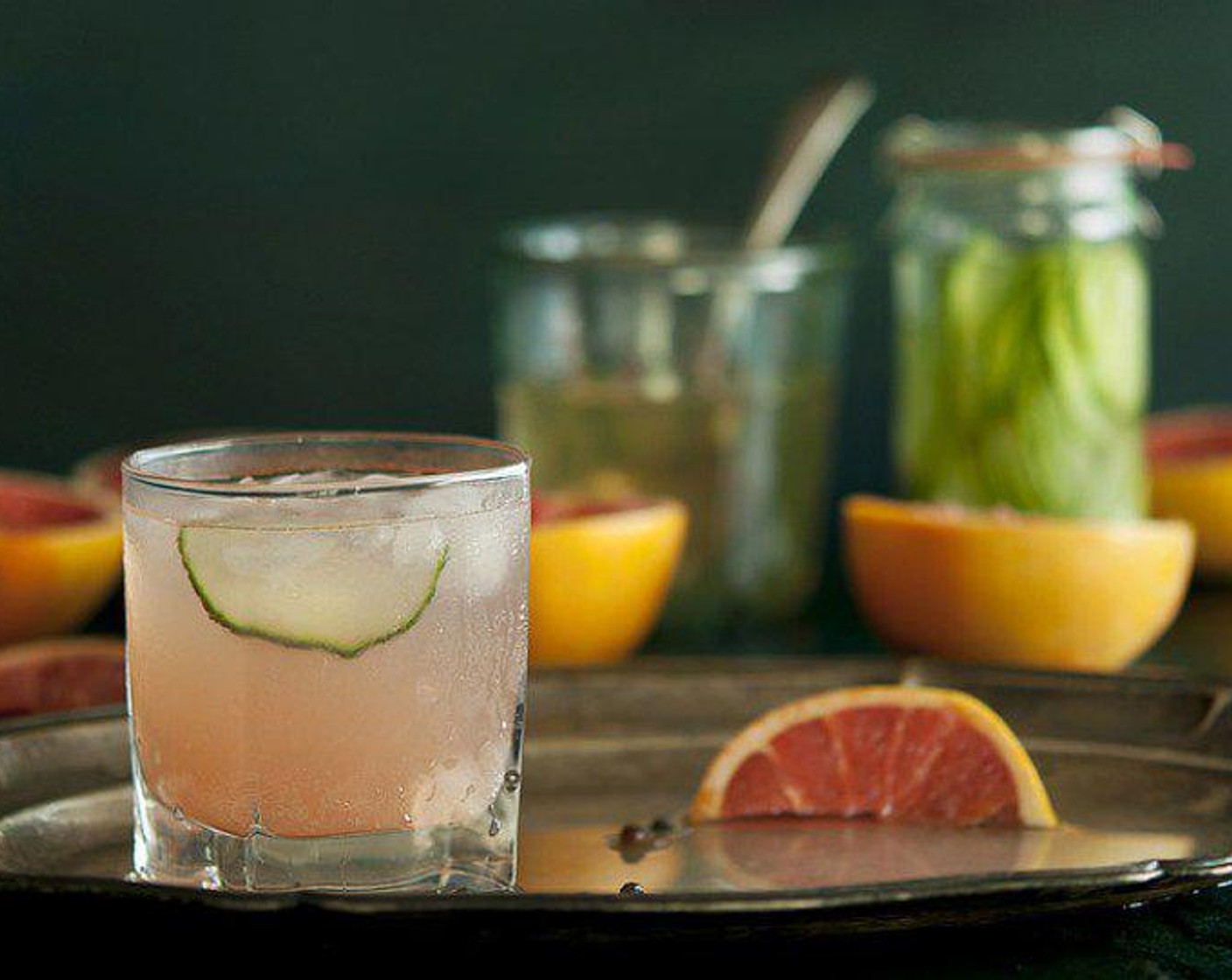 Cucumber-Infused and Grapefruit, Black Pepper Fizz