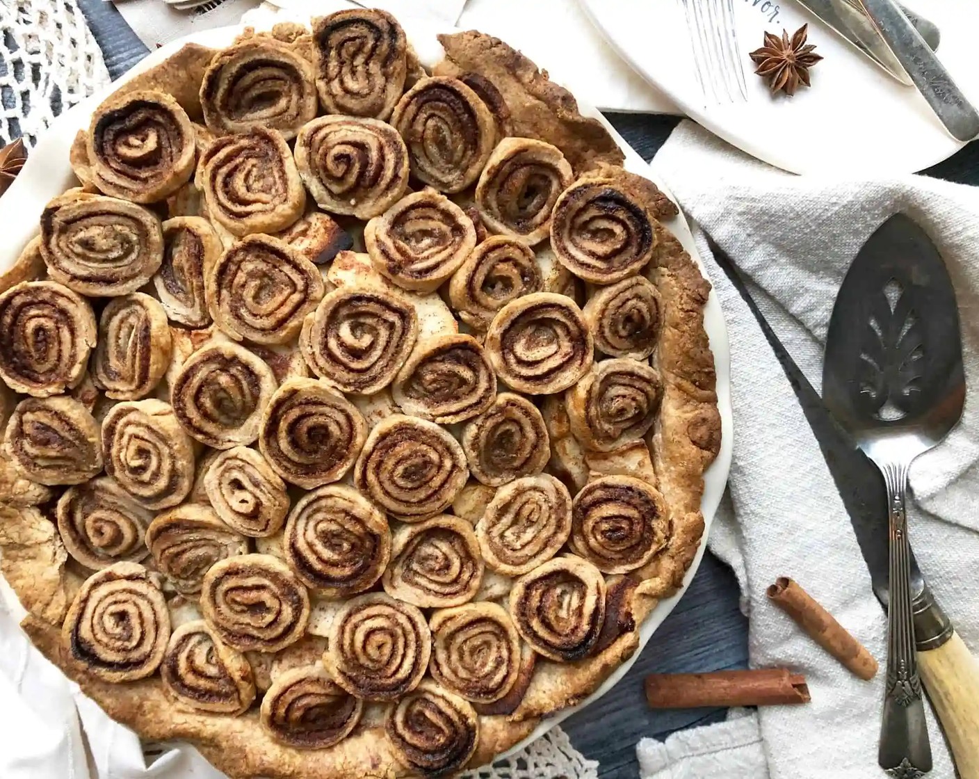 Cinnamon Swirl Apple Pie