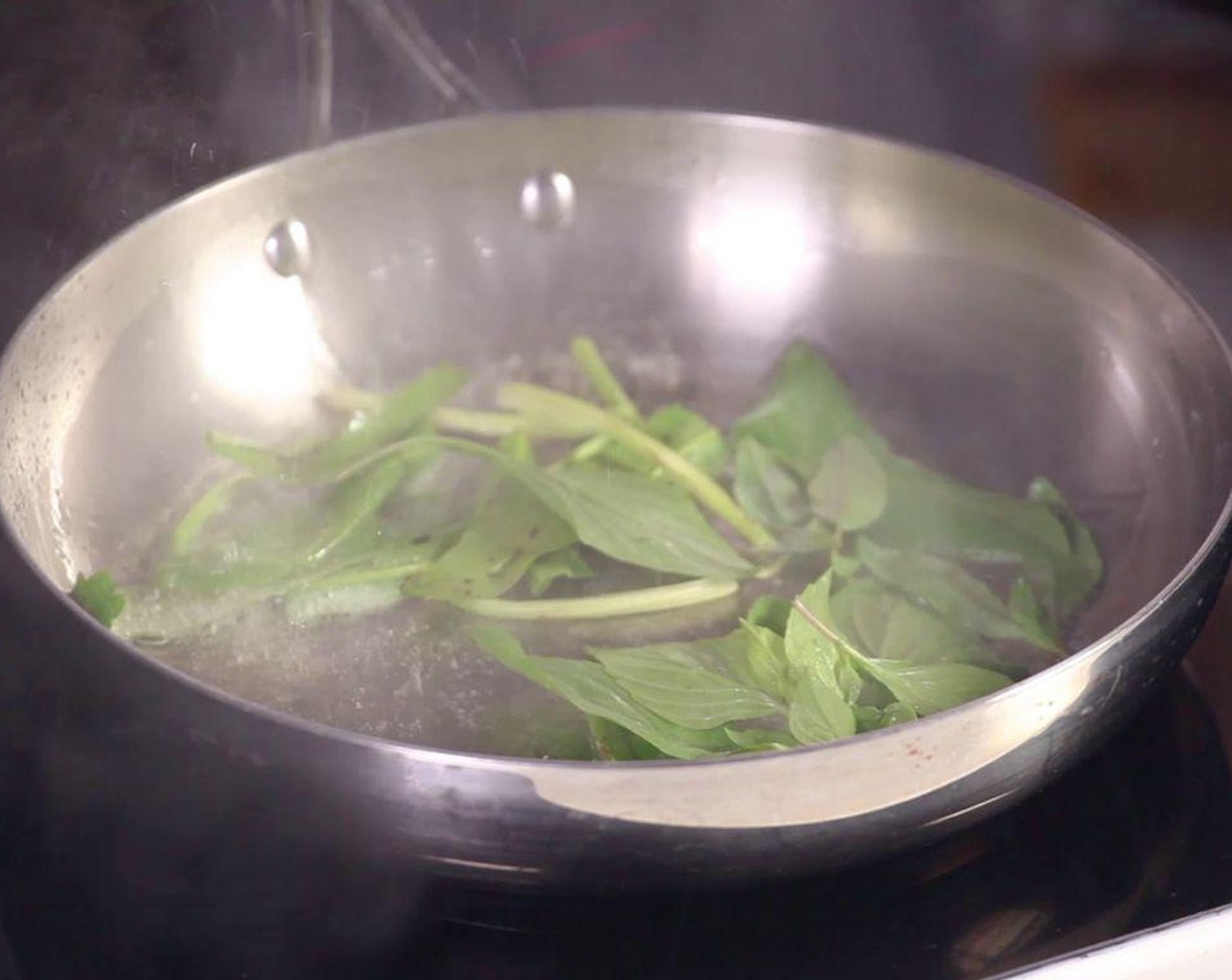 step 1 In a pan, deep fry Rosemary Leaves (1 cup). Set aside.