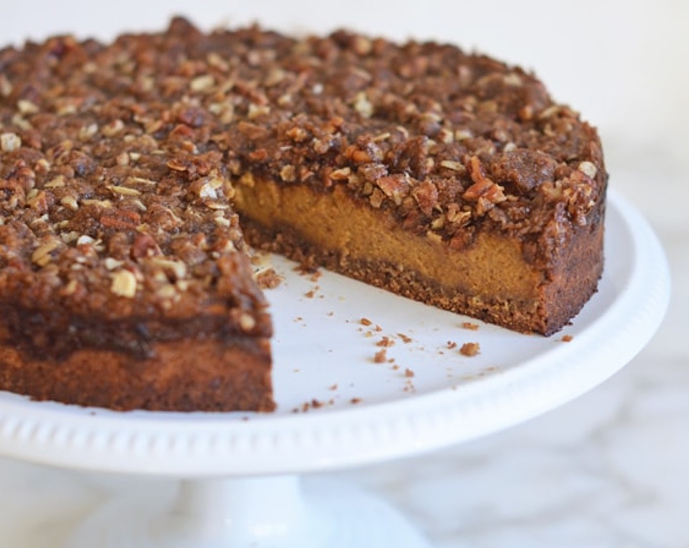 step 13 To serve, remove the outer ring from the springform pan and transfer the torte to a platter.