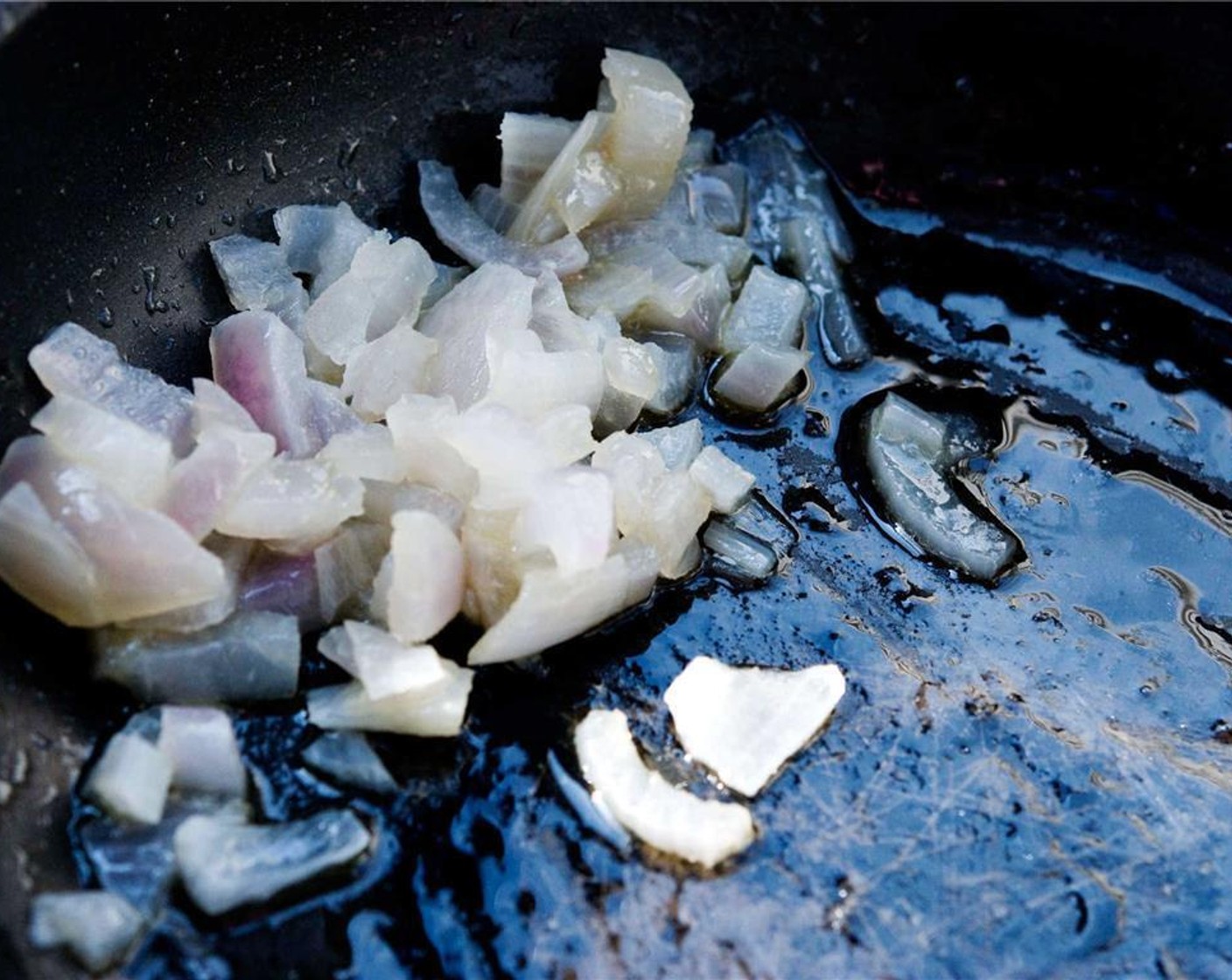 step 1 Heat a skillet on medium heat, and add Olive Oil (1 Tbsp) and the Onion (1/2). Sauté for a few minutes until they begin to brown, then remove from heat and set aside.