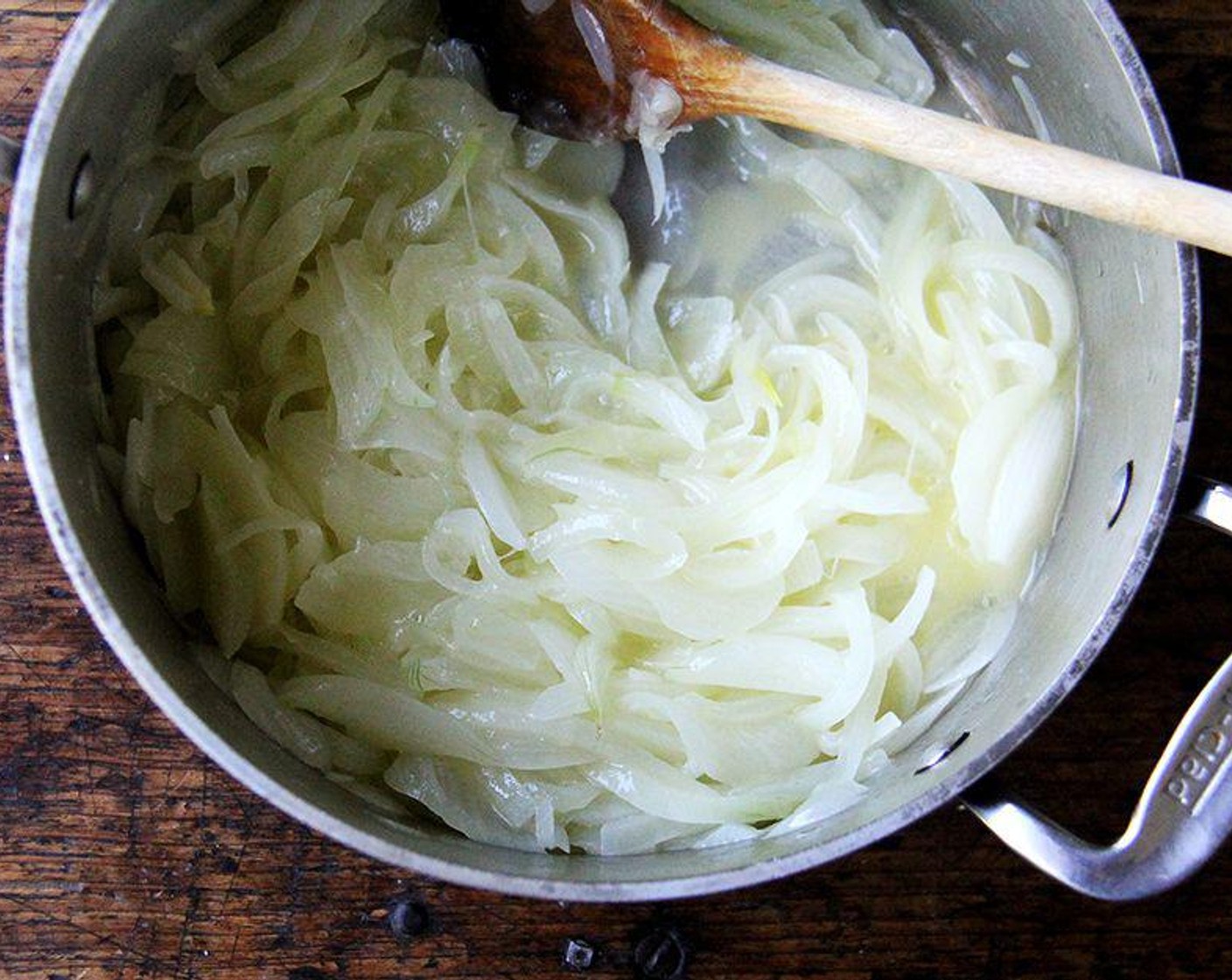 step 1 Melt the Unsalted Butter (1/2 cup) over medium heat in a large pot. Add the Onions (2) and cook gently, lowering the heat if necessary, until the onions are soft, about 15 minutes.
