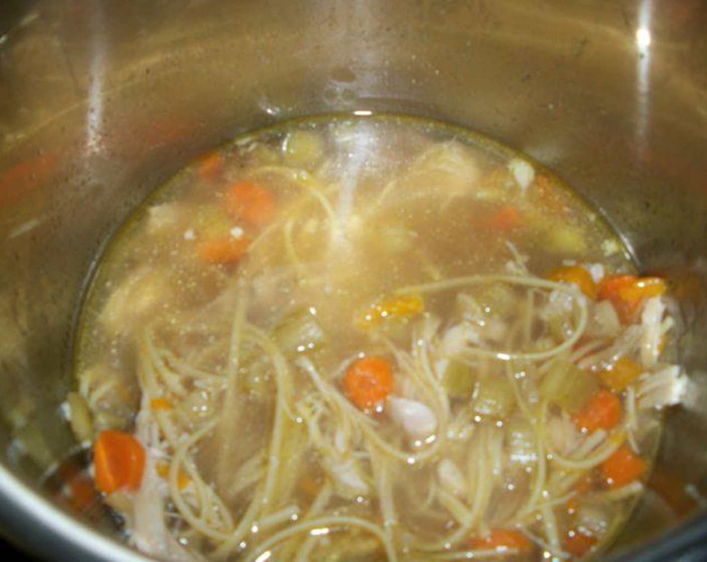 step 6 Add the Linguine (1 lb), cover pot, and allow residual heat to cook the pasta through, approximately 10 minutes.