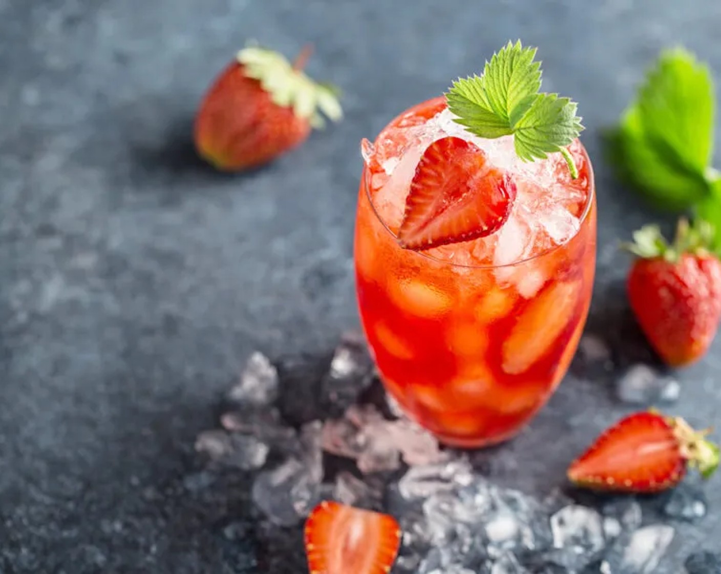 Strawberry Mint Rum Cocktails
