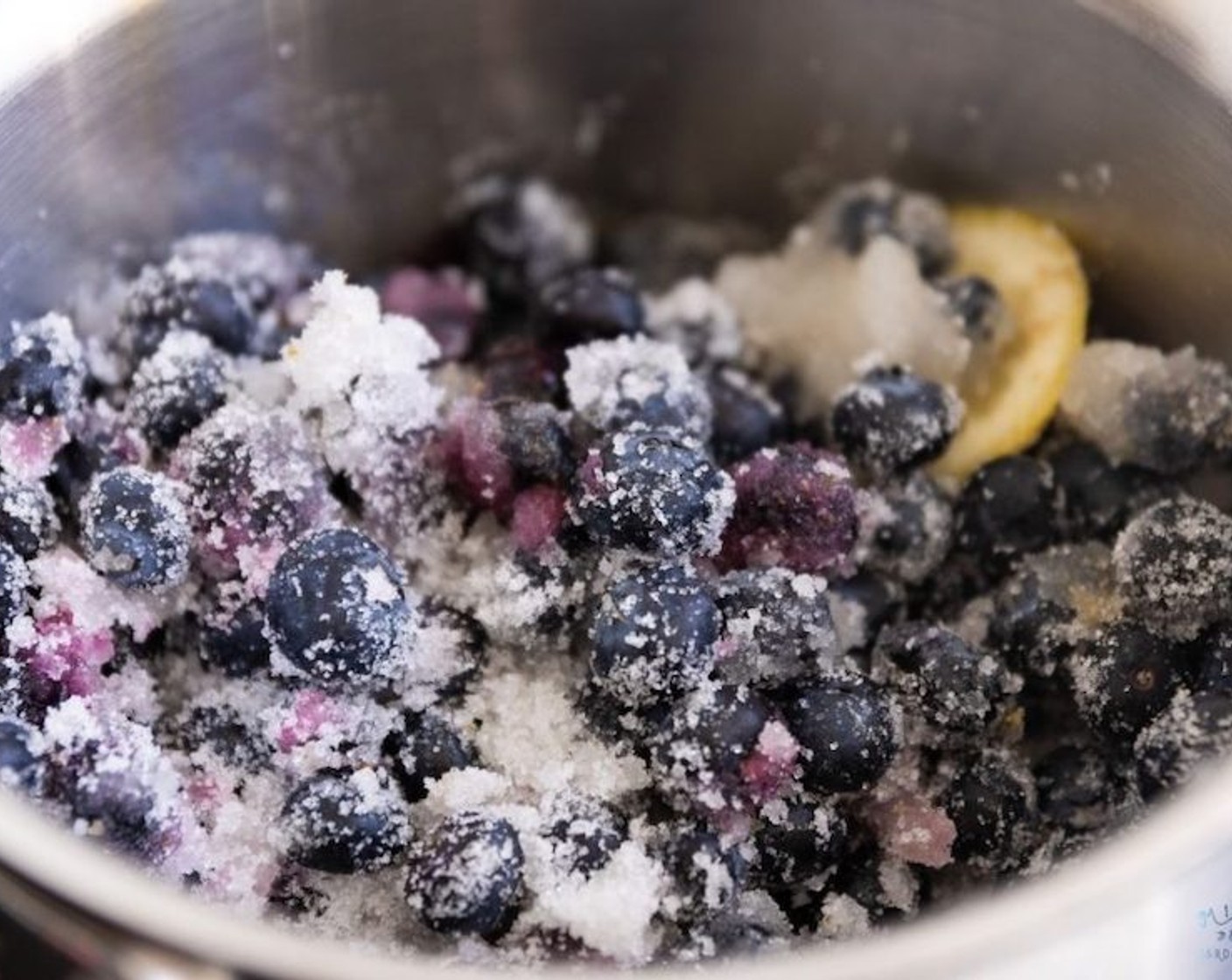 step 1 Add Fresh Blueberries (2 cups), Granulated Sugar (1 cup), 1 Tbsp of Lemon (1), and Ground Fennel (1/4 tsp) to a saucepan.