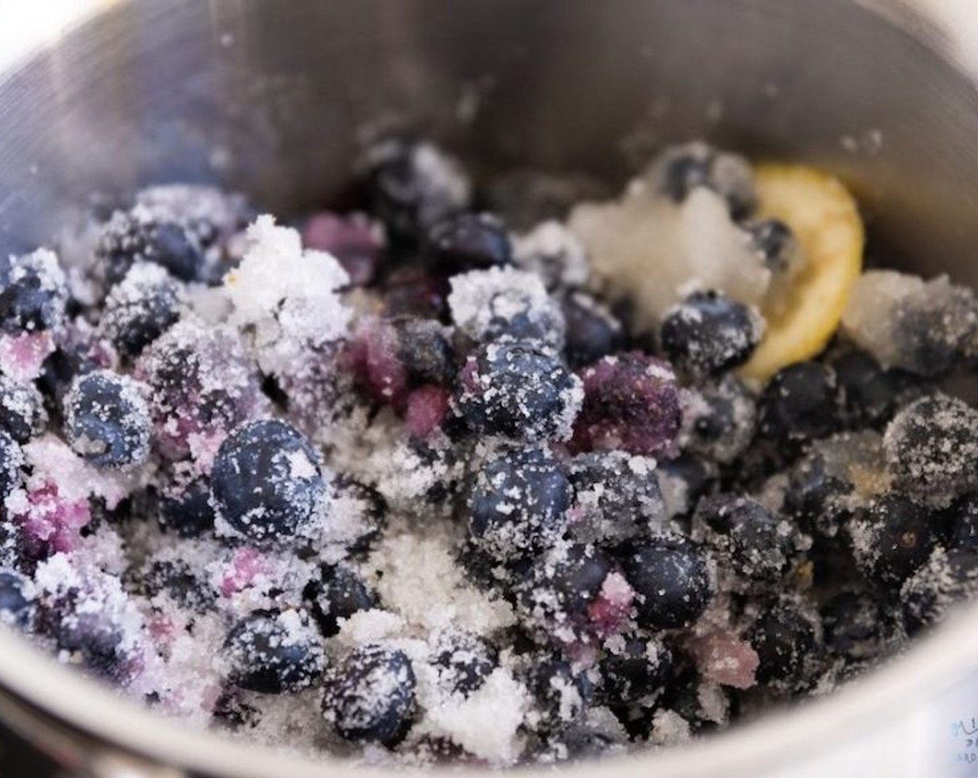 step 1 Add Fresh Blueberries (2 cups), Granulated Sugar (1 cup), 1 Tbsp of Lemon Juice (1), and Ground Fennel (1/4 tsp) to a saucepan.