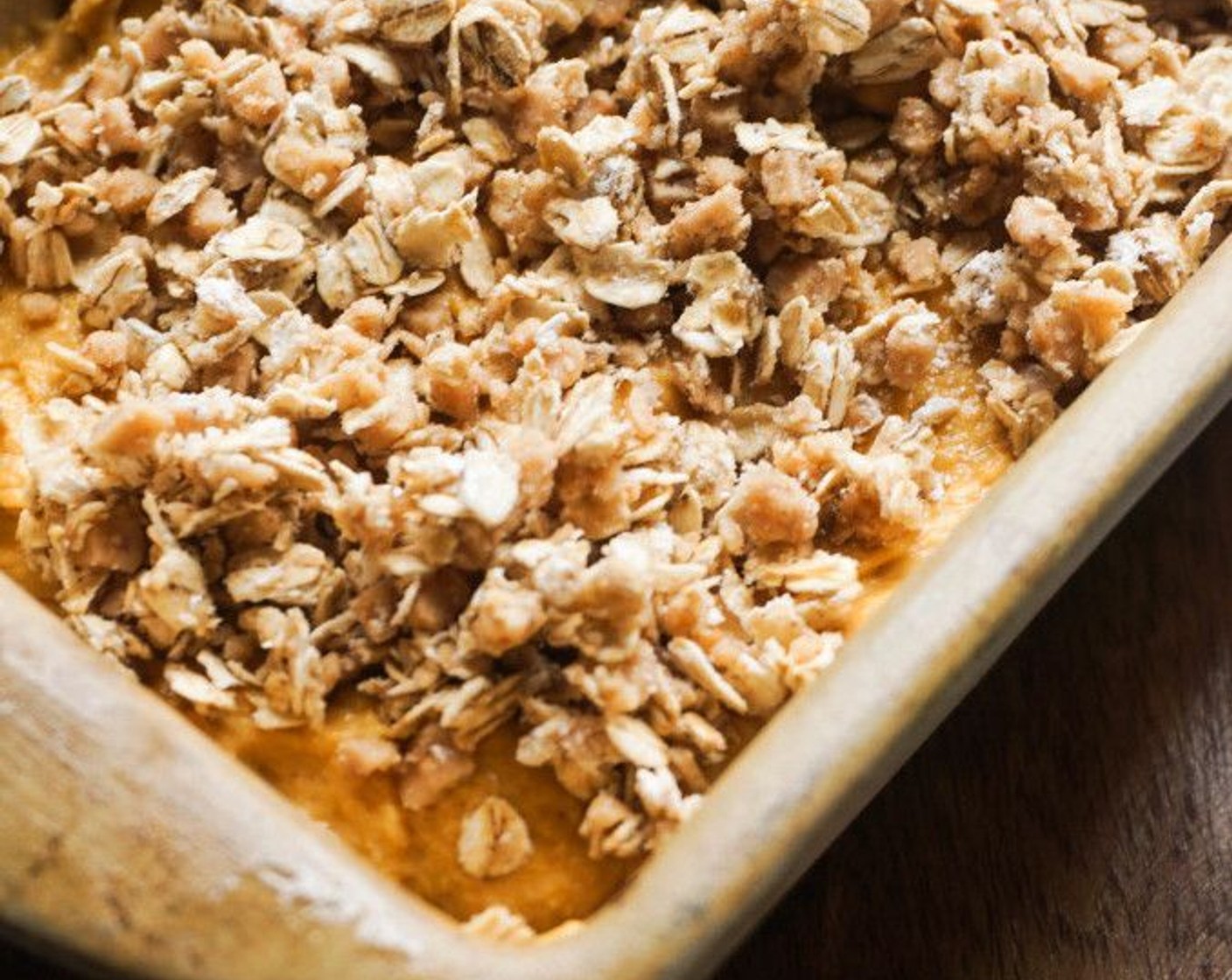 step 6 The streusel will be crumbly and slightly "wet" from the butter. Crumble on top of the pumpkin bread.