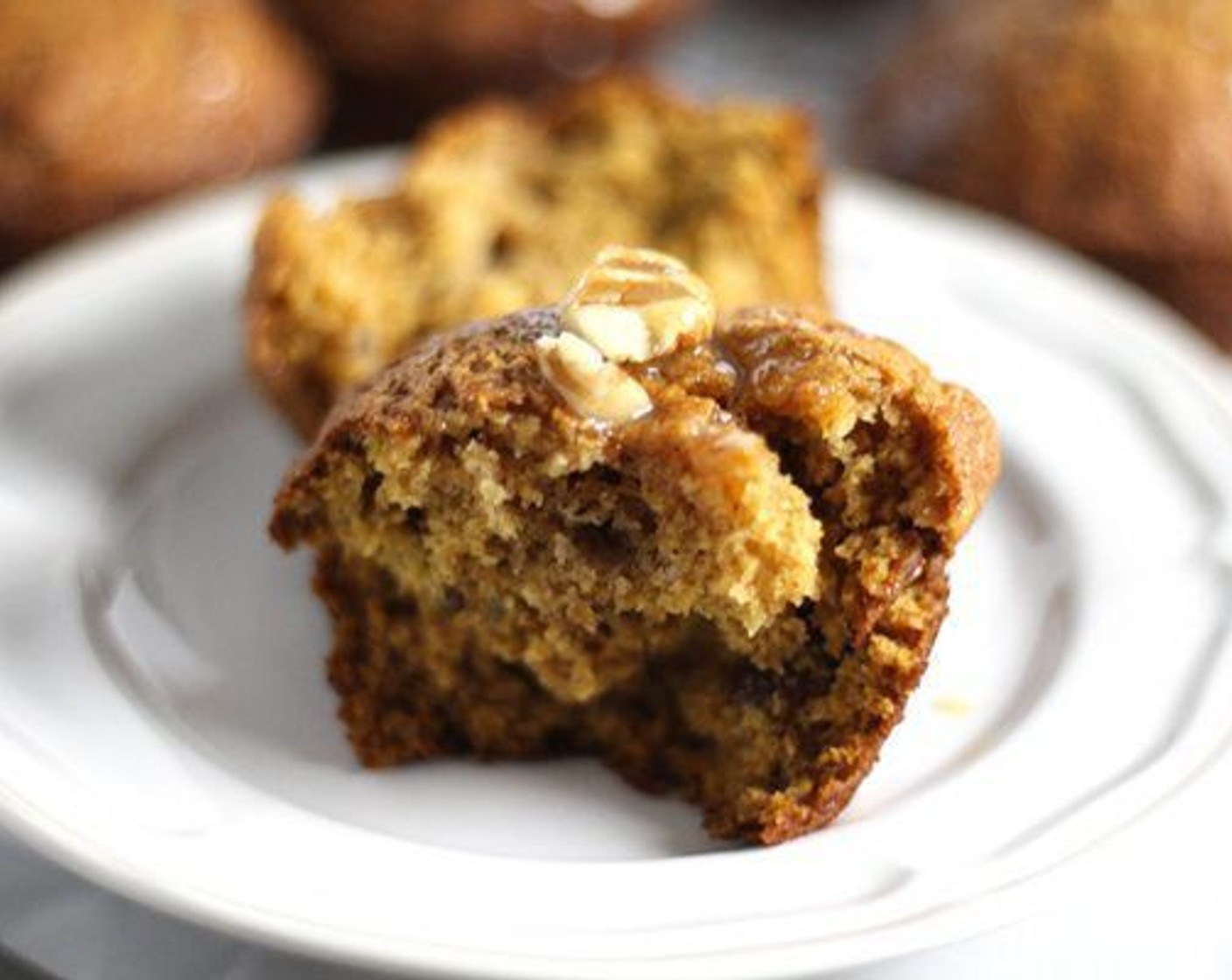 step 8 For optional glaze, heat Caramel Sauce (1/4 cup) and Butter (1/4 cup) in microwave, heat in increments, stirring until smooth and of desired consistency. Drizzle over warm muffins. Serve and enjoy!