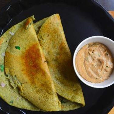 Green Gram Dosa with Peanut Chutney Recipe | SideChef